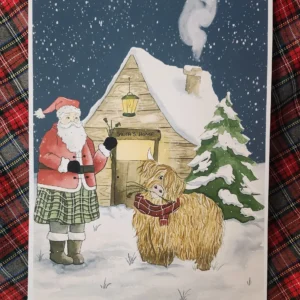 Illustration Père Noël en kilt - Emilie De Mot