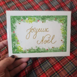 Carte postale Noël aquarelle - Emilie De Mot