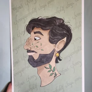 Illustration initiale Homme elfe - Emilie De Mot
