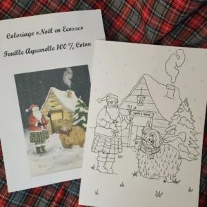 coloriage noël en ecosse