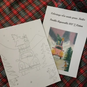 coloriage "en route pour noël"