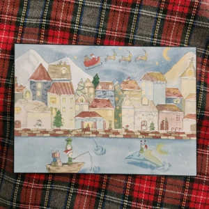 Illustration aquarelle Village féérique - Emilie De Mot