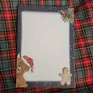 bloc note de noël highland – charme d’hiver illustré