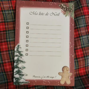 bloc note de noël highland – charme d’hiver illustré